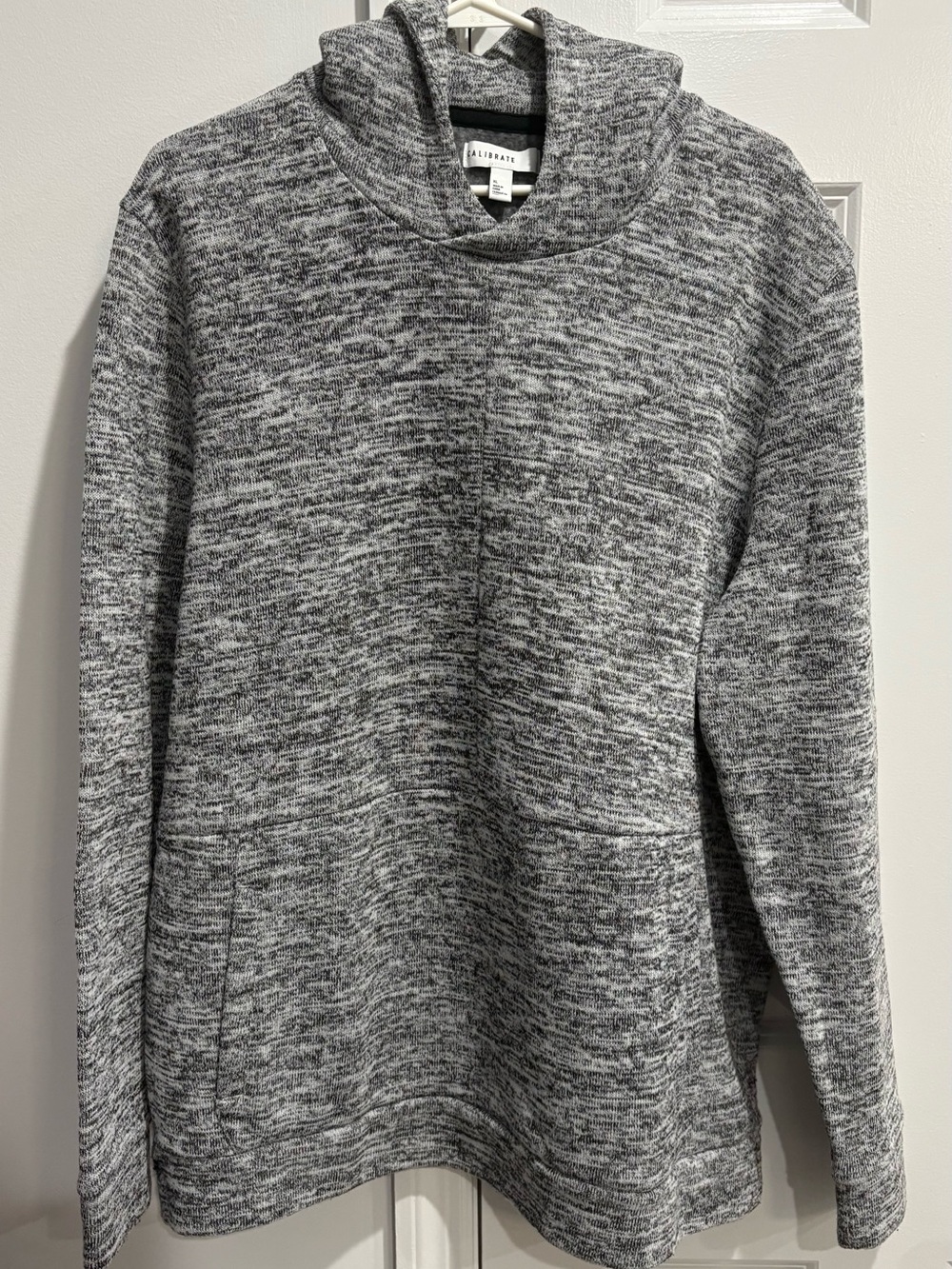 XL Gray Marled Pullover Hoodie